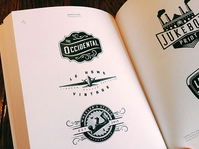 Decorative Logo Design badges beer book cafe car david cran logos motorcycle music print published