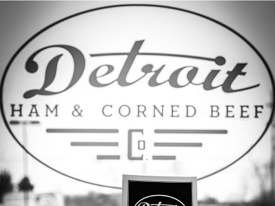 Detroit Ham And Corned Beef Co. Window beef branding corned detroit dinner food ham restaurant retro