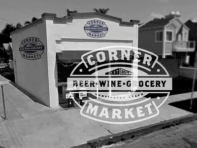 Corner Market California 3 beer branding corner market retail store vintage wine
