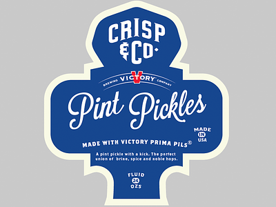Pint Pickles Crisp Co beer branding label pickles pilsner retro vintage