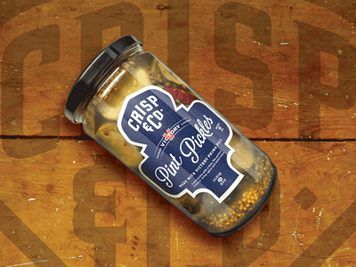 Pint Pickles Crisp Co beer branding label packaging pickles pint retro victory vintage