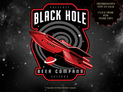 Blackhole Beer Web ale arizona beer branding logo micro brewery retro vintage