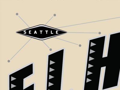 Elhot 1 car logo retro seattle vector vintage