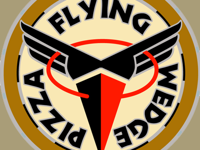 Flying Wedge logo pizza seattle