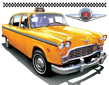 Checker Marathon Yellow Taxi automobile cab car checker new seattle taxi york
