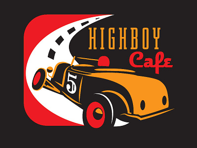 Unsold Concept 6 bakery cafe car fast ford highboy highway illustration lettering speed typography vintage