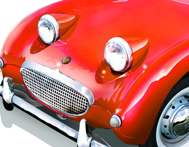 Frogeye Sprite Austin Healey bugeye car illustration sports sprite