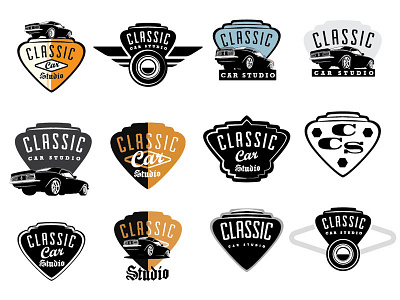 Classic Car Studio badges cars classic collector custom retro vintage