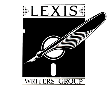 Lexis Writers Group 1984 computer disc. floppy logo pen quill type