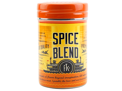 FTK Spice Blend labels shaker.paddle wheeler spice tea