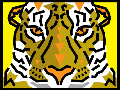 Tiger Symmetry line tiger wildlife