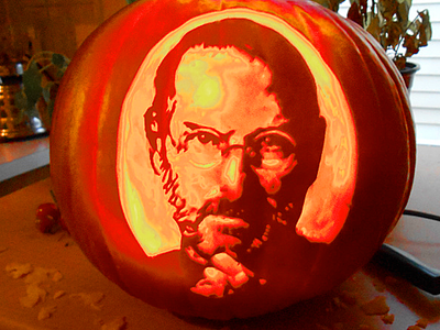 Steve Jobs Jackolantern halloween jackolantern pumpkin steve jobs