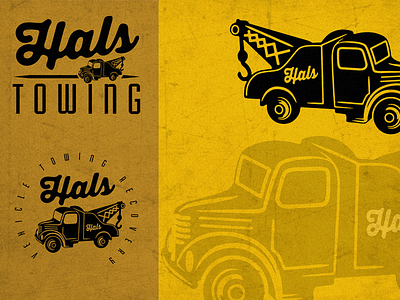 Hals Towing And Recovery car retro tow truck towing vintage wrecker