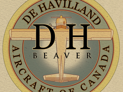 De Havilland Beaver Of Canada beaver canada float logo plane retro vintage