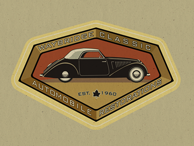 Waybridge Classic Auto automobile logo retro vintage