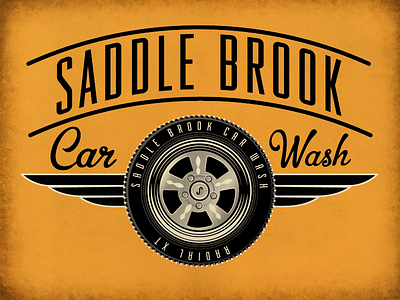 Saddle Brook Car Wash automobile car retro vintage wash wheel