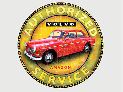 Volvo Amazon amazon car illustration logo retro vintage volvo