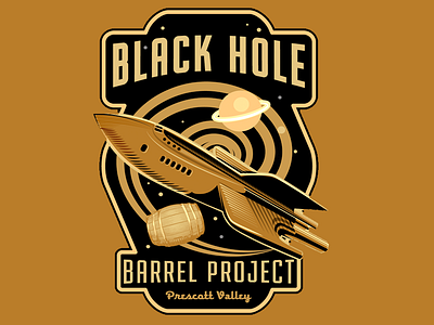 Black Hole Barrel Project barrel beer black hole rocket space ship. retro