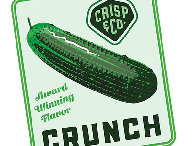 Crisp And Co Pickle crunch dill green pickles vintage