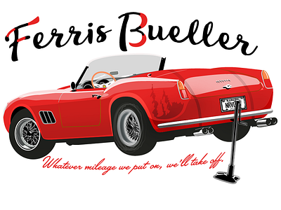 Ferris Buellers Method 250 auto bueller california car ferrari ferris gt vintage