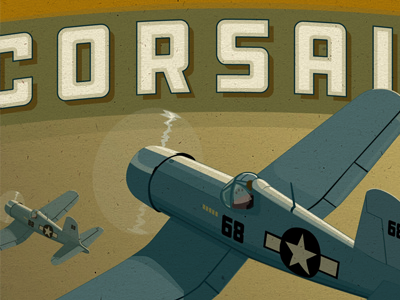 Corsair aircraft bird corsair illustration museum retro vancouver vintage war