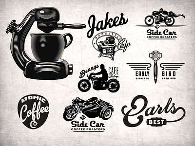 Coffee Branding By Cran bar bean best cafe coffee earls espresso motorcycle restaurant roasters sidecar tea