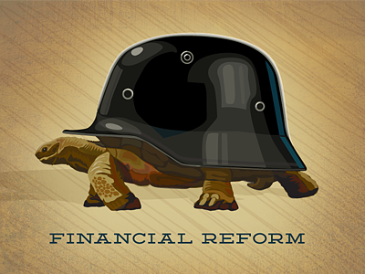 Financial Reform Occupy wallstreet financial helmet illustration occupy protest reform retro street tortoise vintage wall
