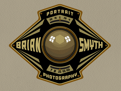 Brian Smyth Photography illustration logo photographer retro vintage