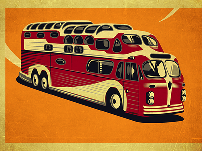 Camper Bus bus camper greyhound trailer travel usa vintage