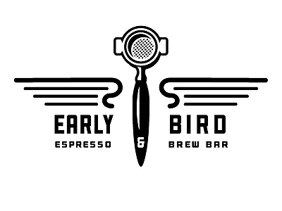 Early Bird Espresso And Brew Bar Final bar brew espresso logo wings