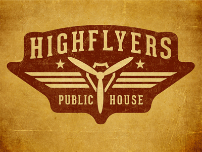 Highflyers Public House bar house logo propellor public wings