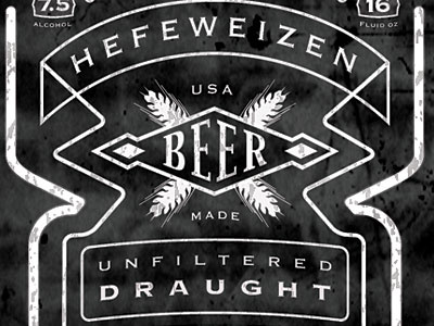Thornes Hefeweizen Beer ale beer bus hefeweizen label packaging script vintage