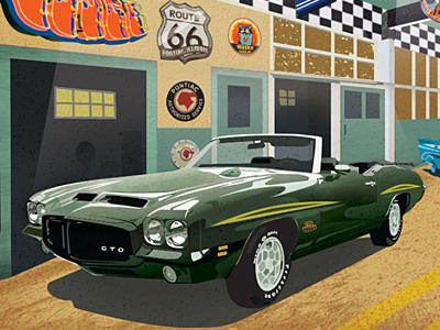 Pontiac Gto Fantasy Garage automobile car garage gto illustration pontiac the judge