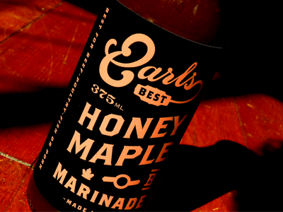 Earls honey maple marinade bottle