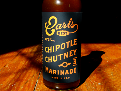 Earls Chipotle Chutney Marinade Bottle bottle chipotle label packaging sauce vintage