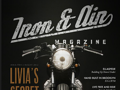 Iron And Air Magazine Cover logo magazine motorcycle script