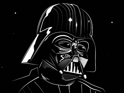 Darth Vader darth vader illustrations line. engraved
