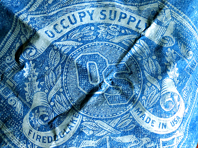 Occupy Supply Scarf ale bandana beer bottle diving helmet illustration label occupy movement packaging retro scarf screen printed vintage