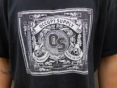 Occupy Supply Firedoglake engraved occupy retro t shirt vintage wallstreet