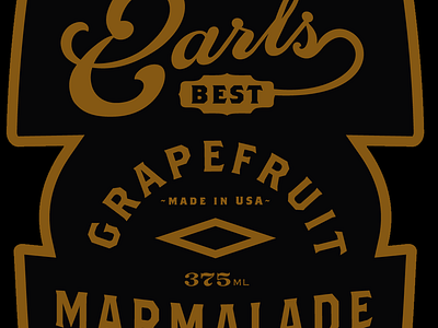 Earls Best Grapefruit Marmalade jar label logo marmalade packaging vintage