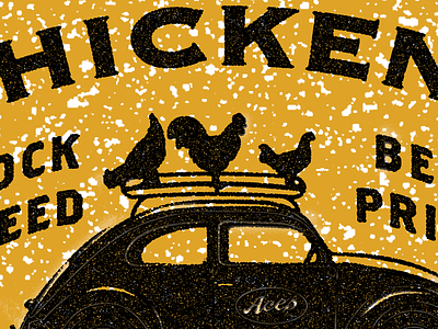 Chickens By Ace ace chicken illustration logo retro texture vintage vw