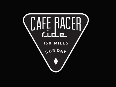 Cafe Racer Ride Sunday cafe custom logo motorcycle racer triangle triumph type