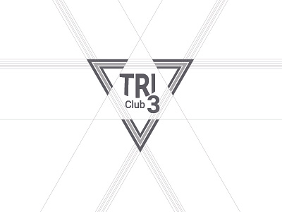 Tri3 Club Logo Grid brand branding cycling grid identity logo logotype mark running swimming tri3 triathlon