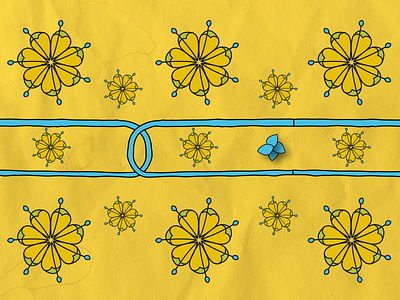 Stylised linden flower pattern