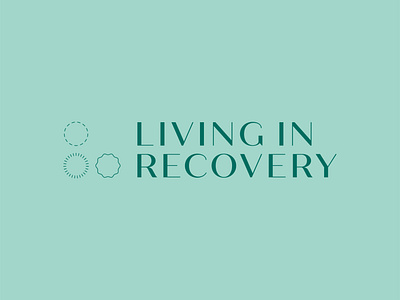 Living in Recovery Logo app brand identity branding brandmark green l logo mental health mental health awareness mint start up symbol tech website wordmark