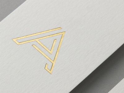 Aurum Accountants a brandmark financial foil gold icon logo monogram