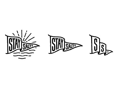 Responsive Stay Salty Brandmark beach brandmark icon logo responsive sun surf surfing water waves