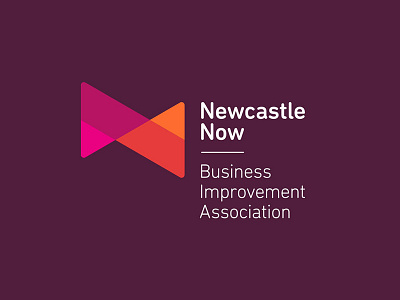 Newcastle Now Brandmark brandmark business logo n networking newcastle pink purple symbol tagline tourism triangles