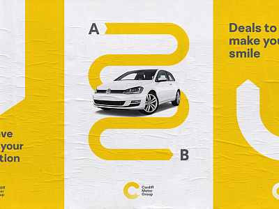Cardiff Motor Group Posters auto automotive brand identity branding c mechanical newcastle poster yellow