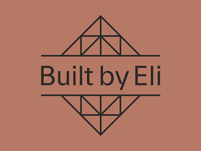 Built By Eli Logo architecture brand identity branding brandmark brown builder construction geometric logo logo design newcastle residential roof roof truss timber triangle wood